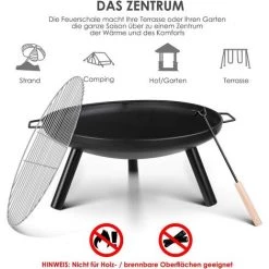 HOMFA BBQ- Bol De Feu En Fonte | Ø 59 Cm | Brasero 10 HOMFA BBQ- Bol De Feu En Fonte | Ø 59 Cm | Brasero -Chauffage d'extérieur Soldes 47846806 4