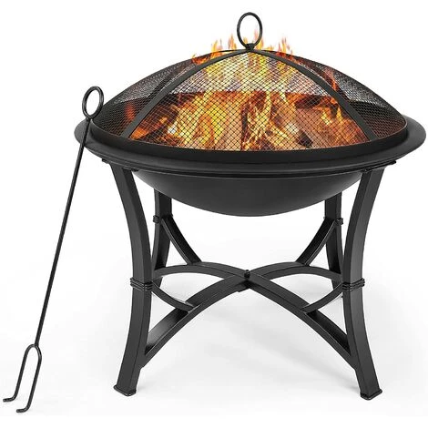 Homfa BBQ- Bol De Feu En Fonte | Ø56,5 * 50cm | Brasero Aavec Grill & Fourchette à Feu & Couvercle De Protection Contre Les Étincelles, Pour Barbecue/Chauffage 6 Homfa BBQ- Bol De Feu En Fonte | Ø56,5 * 50cm | Brasero Aavec Grill & Fourchette à Feu & Couvercle De Protection Contre Les Étincelles, Pour Barbecue/Chauffage – Image 4