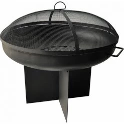 PUR LINE Brasero De Jardin En Acier Noir Avec Couvercle De Protection - Noir -Chauffage d'extérieur Soldes 48716179 3