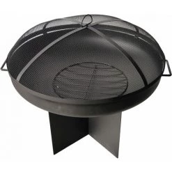 PUR LINE Brasero De Jardin En Acier Noir Avec Couvercle De Protection - Noir -Chauffage d'extérieur Soldes 48716179 4