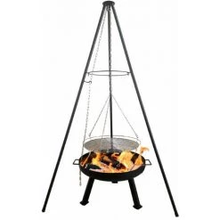 PUR LINE Brasero De Jardin Design Allongé Réglable En Hauteur - Noir