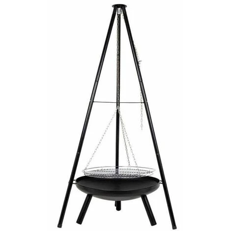 PUR LINE Brasero De Jardin Design Allongé Réglable En Hauteur - Noir 5 PUR LINE Brasero De Jardin Design Allongé Réglable En Hauteur - Noir – Image 3