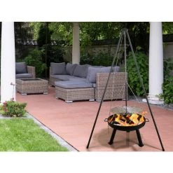 PUR LINE Brasero De Jardin Design Allongé Réglable En Hauteur - Noir 11 PUR LINE Brasero De Jardin Design Allongé Réglable En Hauteur - Noir -Chauffage d'extérieur Soldes 48716186 5