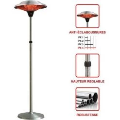 GREADEN Parasol Chauffant Infrarouge Mars - Chauffage électrique De Terrasse à Halogène 2100W, Extérieur IP44, Réglable - Radiateur Jardin/Patio/Terrasse/Intérieur (Chauffage + Housse) EU Plug 11 GREADEN Parasol Chauffant Infrarouge Mars - Chauffage électrique De Terrasse à Halogène 2100W, Extérieur IP44, Réglable - Radiateur Jardin/Patio/Terrasse/Intérieur (Chauffage + Housse) EU Plug -Chauffage d'extérieur Soldes 49087283 5