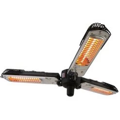 INTEROUGE Parasol Chauffant électrique Trois Lampes - Halogène - 2000W