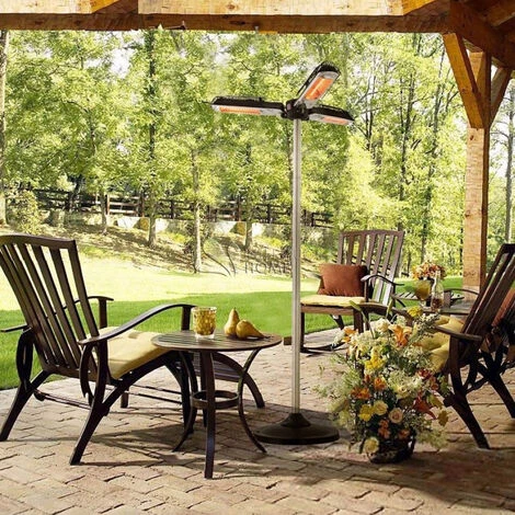 INTEROUGE Parasol Chauffant électrique Trois Lampes - Halogène - 2000W 4 INTEROUGE Parasol Chauffant électrique Trois Lampes - Halogène - 2000W – Image 2