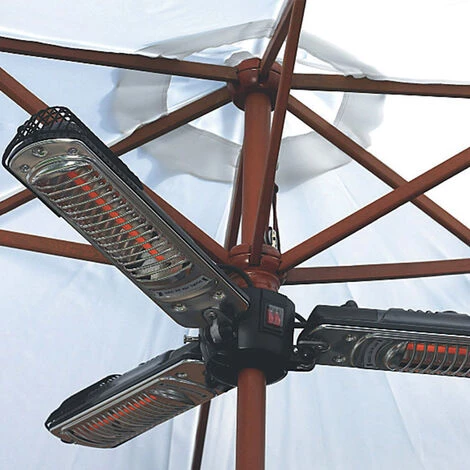 INTEROUGE Parasol Chauffant électrique Trois Lampes - Halogène - 2000W 6 INTEROUGE Parasol Chauffant électrique Trois Lampes - Halogène - 2000W – Image 4