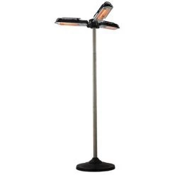 INTEROUGE Parasol Chauffant électrique Sur Pied Trois Lampes - 2000W