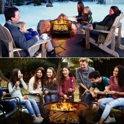 FIXKIT 27 '' Cheminée Exterieur, Brasero De Jardin,Grille Poker Et Charbon De Bois, Pour Chauffage / Barbecue, Bol à Feu Pour Le Jardin, Terrasse Et Plage, Motif De Fleurs Et Herbe,71x71x65cm 11 FIXKIT 27 '' Cheminée Exterieur, Brasero De Jardin,Grille Poker Et Charbon De Bois, Pour Chauffage / Barbecue, Bol à Feu Pour Le Jardin, Terrasse Et Plage, Motif De Fleurs Et Herbe,71x71x65cm -Chauffage d'extérieur Soldes 50101762 5