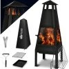 Tillvex Cheminée D'Extérieur Avec Tisonnier | Braséro De Terrasse Avec Pare-étincelles | Chauffage De Jardin Avec Housse | Poêle à Bois | Grille, BBQ 2 Tillvex Cheminée D'Extérieur Avec Tisonnier | Braséro De Terrasse Avec Pare-étincelles | Chauffage De Jardin Avec Housse | Poêle à Bois | Grille, BBQ -Chauffage d'extérieur Soldes 50341915 1