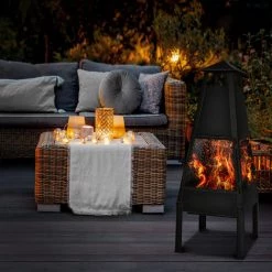 Tillvex Cheminée D'Extérieur Avec Tisonnier | Braséro De Terrasse Avec Pare-étincelles | Chauffage De Jardin Avec Housse | Poêle à Bois | Grille, BBQ 9 Tillvex Cheminée D'Extérieur Avec Tisonnier | Braséro De Terrasse Avec Pare-étincelles | Chauffage De Jardin Avec Housse | Poêle à Bois | Grille, BBQ -Chauffage d'extérieur Soldes 50341915 3