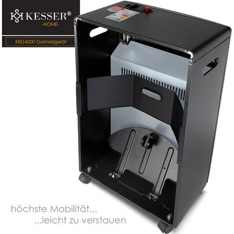 KESSER® Chauffage à Gaz En Céramique 4 200 watts Avec Régulateur De Pression, Tuyau De Gaz | Cheminée Au Gaz | Appareil De Chauffage à Gaz | Brûleur Céramique Infrarouge | Puissance Thermique, Bouteilles De Butane Ou De Propane Jusqu’à 15kg, Le Noir 7 KESSER® Chauffage à Gaz En Céramique 4 200 watts Avec Régulateur De Pression, Tuyau De Gaz | Cheminée Au Gaz | Appareil De Chauffage à Gaz | Brûleur Céramique Infrarouge | Puissance Thermique, Bouteilles De Butane Ou De Propane Jusqu’à 15kg, Le Noir – Image 5