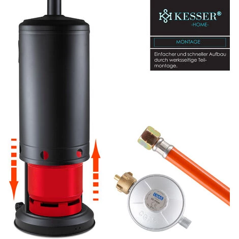 KESSER® Chauffage Radiant à Gaz Champignon Chauffant Pour Terrasse Chauffage De Terrasse, Chauffage Radiant à Gaz 14 kW, Radiateur De Chaleur, Appareil De Chauffage, Avec Protection Contre Le Basculement Et Arrêt Automatique 6 KESSER® Chauffage Radiant à Gaz Champignon Chauffant Pour Terrasse Chauffage De Terrasse, Chauffage Radiant à Gaz 14 kW, Radiateur De Chaleur, Appareil De Chauffage, Avec Protection Contre Le Basculement Et Arrêt Automatique – Image 4