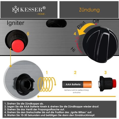 KESSER® Chauffage Radiant Pyramide Pour Terrasse Chauffage De Terrasse à Gaz 12,5 kW Chauffage Radiant à Gaz, Chauffage Au Gaz, Radiateur De Chaleur, Appareil De Chauffage, Avec Housse De Protection, Avec Tuyau De Gaz Détendeur 5 KESSER® Chauffage Radiant Pyramide Pour Terrasse Chauffage De Terrasse à Gaz 12,5 kW Chauffage Radiant à Gaz, Chauffage Au Gaz, Radiateur De Chaleur, Appareil De Chauffage, Avec Housse De Protection, Avec Tuyau De Gaz Détendeur – Image 3