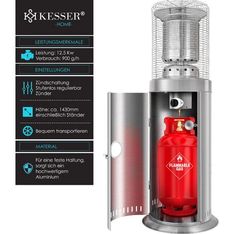 KESSER® Chauffage à Gaz KE12 | Parasol Chauffant Pour Terrasse | Chauffage De Terrasse | Radiateur Extérieur | Chauffage Extérieur 12,5 kW | Chauffage D’extérieur à Gaz | Chauffage Radiant | Appareil De Chauffage 4 KESSER® Chauffage à Gaz KE12 | Parasol Chauffant Pour Terrasse | Chauffage De Terrasse | Radiateur Extérieur | Chauffage Extérieur 12,5 kW | Chauffage D’extérieur à Gaz | Chauffage Radiant | Appareil De Chauffage – Image 2