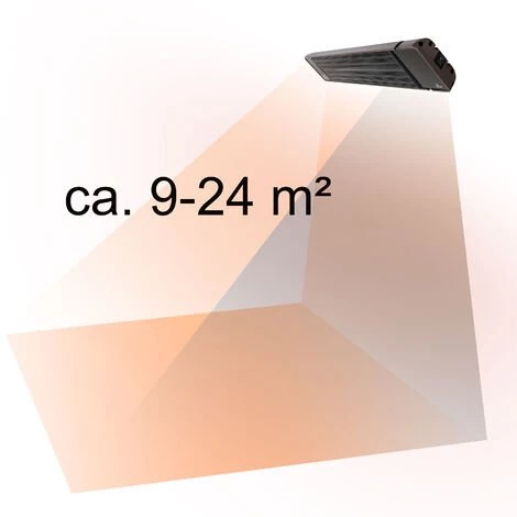 KESSER® Chauffage Radiant Sans Lumière Radiateur Avec Télécommande Chauffage De Terrasse Chauffage Infrarouge Radiateur Mural Chauffage Noir, Chauffage à Quartz Chauffage De Terrasse, Chauffage De Balcon 6 KESSER® Chauffage Radiant Sans Lumière Radiateur Avec Télécommande Chauffage De Terrasse Chauffage Infrarouge Radiateur Mural Chauffage Noir, Chauffage à Quartz Chauffage De Terrasse, Chauffage De Balcon – Image 4