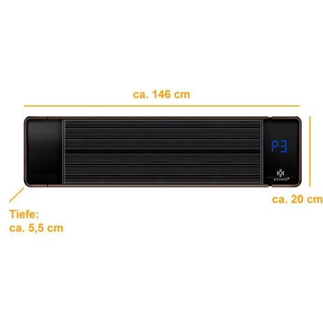 KESSER® Chauffage Radiant Sans Lumière Radiateur Avec Télécommande Chauffage De Terrasse Chauffage Infrarouge Radiateur Mural Chauffage Noir, Chauffage à Quartz Chauffage De Terrasse, Chauffage De Balcon 7 KESSER® Chauffage Radiant Sans Lumière Radiateur Avec Télécommande Chauffage De Terrasse Chauffage Infrarouge Radiateur Mural Chauffage Noir, Chauffage à Quartz Chauffage De Terrasse, Chauffage De Balcon – Image 5