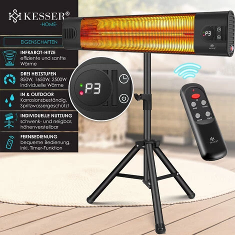 KESSER® Radiateur Infrarouge | Chauffage Radiant | Chauffage Infrarouge Avec Housse De Protection | Chauffage De Terrasse Réglable En Hauteur, Trépied Télescopique | Chauffage Pour Table à Langer | Chauffage Extérieur 4 KESSER® Radiateur Infrarouge | Chauffage Radiant | Chauffage Infrarouge Avec Housse De Protection | Chauffage De Terrasse Réglable En Hauteur, Trépied Télescopique | Chauffage Pour Table à Langer | Chauffage Extérieur – Image 2