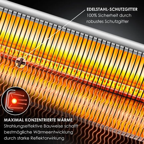 KESSER® Chauffage Radiant D'appoint à Infrarouge Chauffage Radiant D'appoint Incl. Housse De Protection Radiateur De Chaleur Chauffage Infrarouge Pour Terrasse Tour De Chauffage 2 000 watts Chauffage De Terrasse Chauffage 6 KESSER® Chauffage Radiant D'appoint à Infrarouge Chauffage Radiant D'appoint Incl. Housse De Protection Radiateur De Chaleur Chauffage Infrarouge Pour Terrasse Tour De Chauffage 2 000 watts Chauffage De Terrasse Chauffage – Image 4