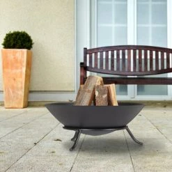 Relaxdays Brasero De Jardin, Avec Tisonnier, Pour Terrasse, H X D : 23 X 57 Cm, Fonte Et Acier, Vasque Feu, Noir 9 Relaxdays Brasero De Jardin, Avec Tisonnier, Pour Terrasse, H X D : 23 X 57 Cm, Fonte Et Acier, Vasque Feu, Noir -Chauffage d'extérieur Soldes 50762255 3