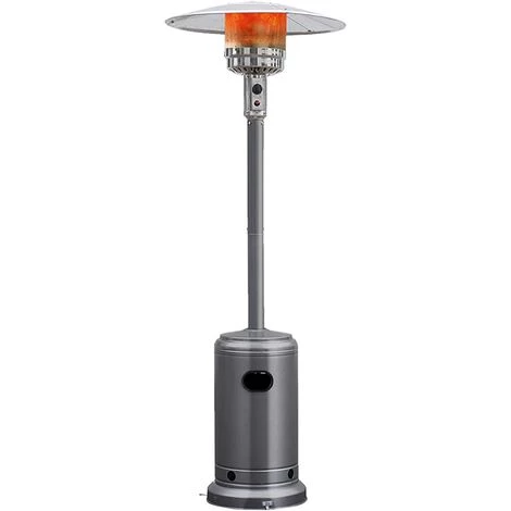 COSTWAY Parasol Chauffage Extérieur à Gaz 13KW Réflecteur 82cm Avec Dispositif De Anti-basculement Tube 2 Roues Fluide 220cm Argenté 3 COSTWAY Parasol Chauffage Extérieur à Gaz 13KW Réflecteur 82cm Avec Dispositif De Anti-basculement Tube 2 Roues Fluide 220cm Argenté