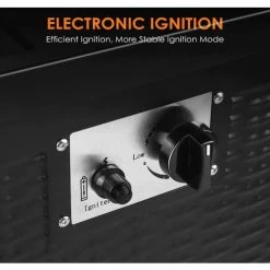 AICOK 30'' Foyers à Gaz Extérieurs Et Braséros,Chauffe Terrasse Gaz,Gaz Feu Cheminée,76*76*67cm,14.5kw,avec Housse De Protection Imperméable & Pierres De Lave & Grille De Protection,pour Jardin Terrasses -Chauffage d'extérieur Soldes 51310488 3