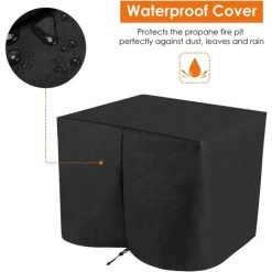 AICOK 30'' Foyers à Gaz Extérieurs Et Braséros,Chauffe Terrasse Gaz,Gaz Feu Cheminée,76*76*67cm,14.5kw,avec Housse De Protection Imperméable & Pierres De Lave & Grille De Protection,pour Jardin Terrasses -Chauffage d'extérieur Soldes 51310488 5