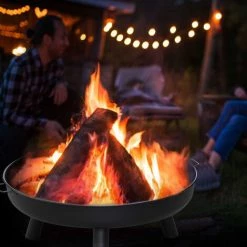 Hengda Bac à Feu 82cm Bac à Plantes Feu De Terrasse Grille Avec Poignées - Noir 8 Hengda Bac à Feu 82cm Bac à Plantes Feu De Terrasse Grille Avec Poignées - Noir -Chauffage d'extérieur Soldes 51346678 2