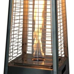 PROWELTEK Parasol Chauffant Pyramide 13 KW Noir Gaz Propane Allumage Impulsion Tube Silice + Housse + Tuyau + Détendeur Propane -Chauffage d'extérieur Soldes 51366974 3