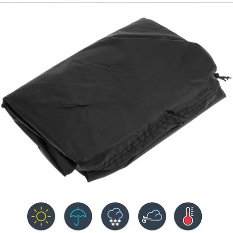 VERSAILLESFR 165 Cm Housse De Protection Pour Brasero, Bâche Pour Chauffage De Terrasse Housse De Chauffage D'extérieur Pour Terrasse - Imperméable - Protection Contre La Pluie, Le Soleil Et Les UV - Noir -Versailles 6 VERSAILLESFR 165 Cm Housse De Protection Pour Brasero, Bâche Pour Chauffage De Terrasse Housse De Chauffage D'extérieur Pour Terrasse - Imperméable - Protection Contre La Pluie, Le Soleil Et Les UV - Noir -Versailles – Image 4