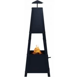 YOUTHUP Foyer Noir 35x35x99 Cm Acier 8 YOUTHUP Foyer Noir 35x35x99 Cm Acier -Chauffage d'extérieur Soldes 51854120 3