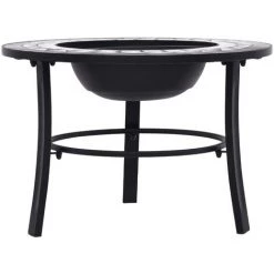 YOUTHUP Foyer Mosaïque Noir Et Blanc 68 Cm Céramique - Noir 10 YOUTHUP Foyer Mosaïque Noir Et Blanc 68 Cm Céramique - Noir -Chauffage d'extérieur Soldes 51874899 4