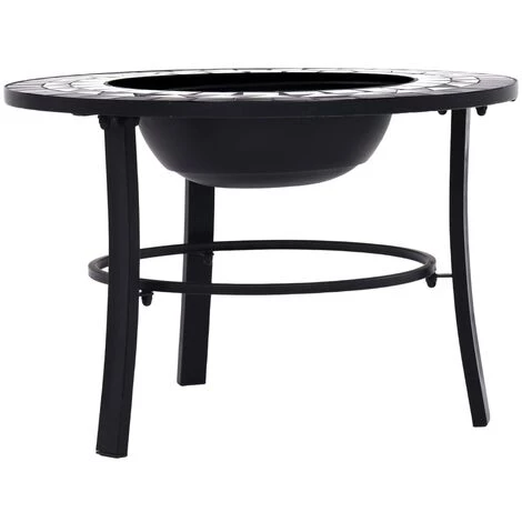 YOUTHUP Foyer Mosaïque Noir Et Blanc 68 Cm Céramique - Noir 7 YOUTHUP Foyer Mosaïque Noir Et Blanc 68 Cm Céramique - Noir – Image 5