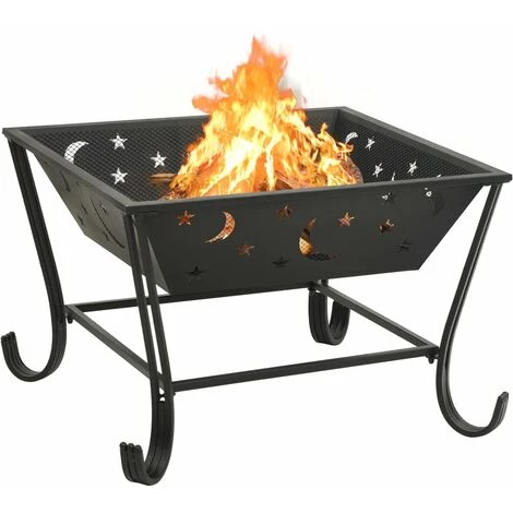 YOUTHUP Foyer Avec Tisonnier 62 Cm XXL Acier - Noir 6 YOUTHUP Foyer Avec Tisonnier 62 Cm XXL Acier - Noir – Image 4