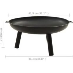 YOUTHUP Foyer 91x81,5x40 Cm Acier - Noir 11 YOUTHUP Foyer 91x81,5x40 Cm Acier - Noir -Chauffage d'extérieur Soldes 51885796 5