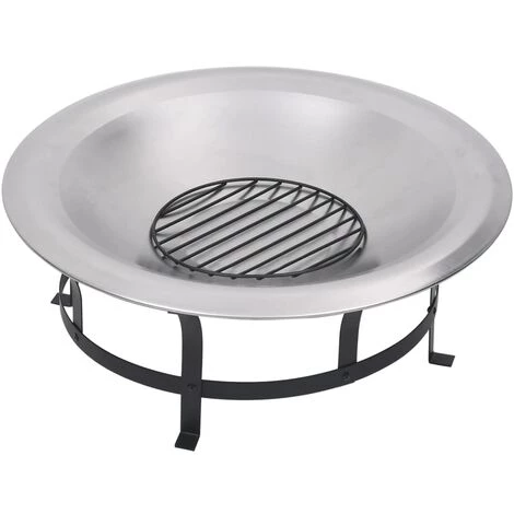 YOUTHUP Foyer Extérieur Avec Gril En Acier Inoxydable 76 Cm - Noir 6 YOUTHUP Foyer Extérieur Avec Gril En Acier Inoxydable 76 Cm - Noir – Image 4