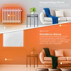 Kesser® Chauffage Infrarouge | Chauffage Mural Infrarouge | Radiateur Infrarouge | Chauffage | Panneau Chauffant 425-550 W, 1x 425 Watt (de) -Chauffage d'extérieur Soldes 51907628 3