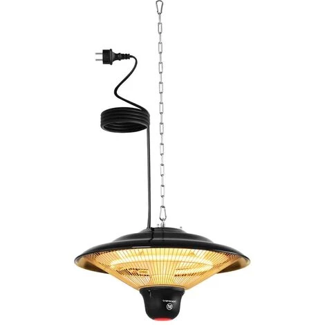 UNIPRODO Chauffage Extérieur Infrarouge De Terrasse Radiant Électrique Suspendu 1500 W - Argent, Blanc 3 UNIPRODO Chauffage Extérieur Infrarouge De Terrasse Radiant Électrique Suspendu 1500 W - Argent, Blanc