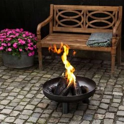 Braséro Rond En Acier 60 Cm. Noir. Marque : Esschert Design. Réf. : FF241 - Noir -Chauffage d'extérieur Soldes 52047303 3