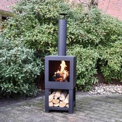 Cheminée Extérieur Noire 136 Cm. Noir. Marque : Esschert Design. Réf. : FF410 - Noir -Chauffage d'extérieur Soldes 52047312 3