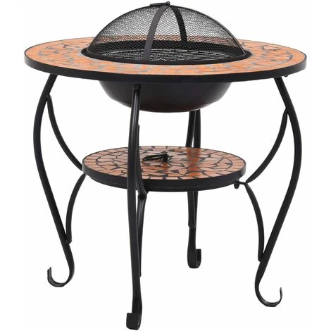 Topdeal Table De Foyer Mosaïque Terre Cuite 68 Cm Céramique 4 Topdeal Table De Foyer Mosaïque Terre Cuite 68 Cm Céramique – Image 2