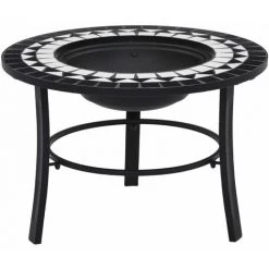 Topdeal Foyer Mosaïque Noir Et Blanc 68 Cm Céramique