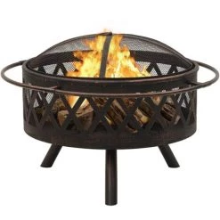 Topdeal Foyer Rustique Avec Tisonnier 76 Cm XXL Acier FF311885_FR 8 Topdeal Foyer Rustique Avec Tisonnier 76 Cm XXL Acier FF311885_FR -Chauffage d'extérieur Soldes 52099949 2