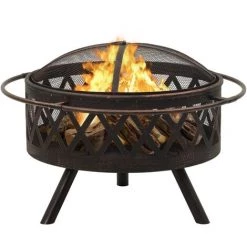 Topdeal Foyer Rustique Avec Tisonnier 76 Cm XXL Acier FF311885_FR 9 Topdeal Foyer Rustique Avec Tisonnier 76 Cm XXL Acier FF311885_FR -Chauffage d'extérieur Soldes 52099949 3