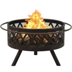 Topdeal Foyer Rustique Avec Tisonnier 76 Cm XXL Acier FF311885_FR 10 Topdeal Foyer Rustique Avec Tisonnier 76 Cm XXL Acier FF311885_FR -Chauffage d'extérieur Soldes 52099949 4