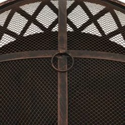 Topdeal Foyer Rustique Avec Tisonnier 76 Cm XXL Acier FF311885_FR 11 Topdeal Foyer Rustique Avec Tisonnier 76 Cm XXL Acier FF311885_FR -Chauffage d'extérieur Soldes 52099949 5