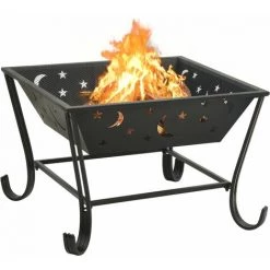 Topdeal Foyer Avec Tisonnier 62 Cm XXL Acier FF311893_FR 10 Topdeal Foyer Avec Tisonnier 62 Cm XXL Acier FF311893_FR -Chauffage d'extérieur Soldes 52099956 4