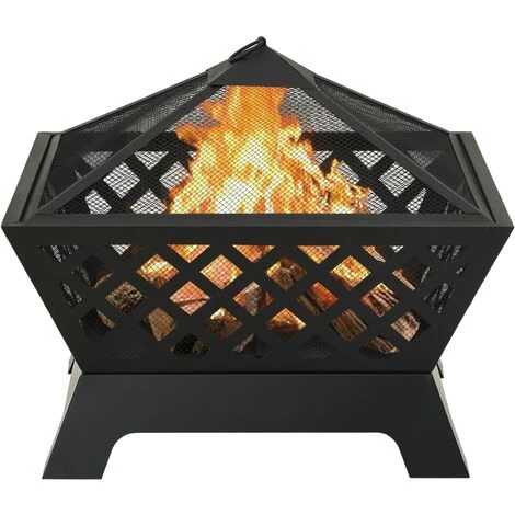 Topdeal Foyer Avec Tisonnier 64 Cm XXL Acier FF311894_FR 5 Topdeal Foyer Avec Tisonnier 64 Cm XXL Acier FF311894_FR – Image 3