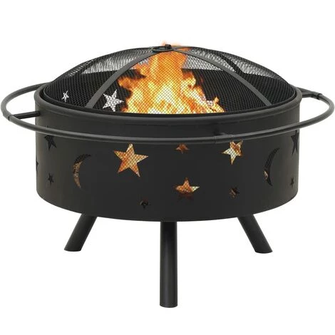 Topdeal Foyer Avec Tisonnier 76 Cm XXL Acier FF311892_FR 5 Topdeal Foyer Avec Tisonnier 76 Cm XXL Acier FF311892_FR – Image 3