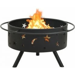 Topdeal Foyer Avec Tisonnier 76 Cm XXL Acier FF311892_FR 10 Topdeal Foyer Avec Tisonnier 76 Cm XXL Acier FF311892_FR -Chauffage d'extérieur Soldes 52099961 4